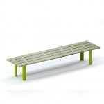 Tovar č.936 - Drevená lavička s oceľovou konštrukciou 209